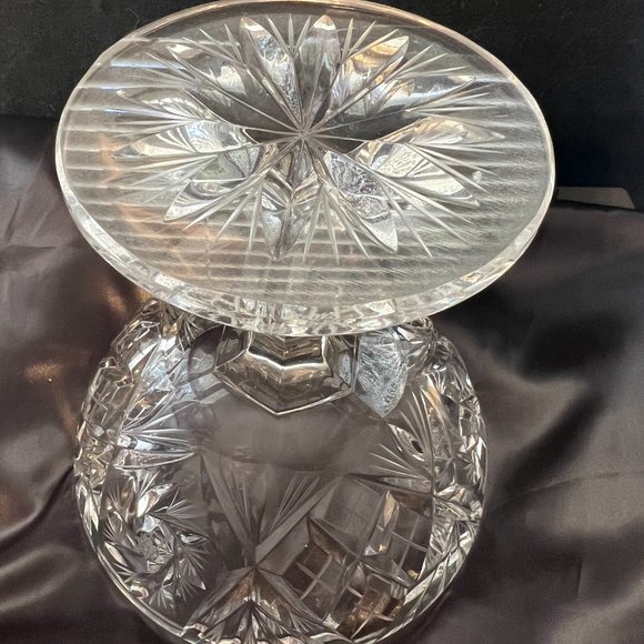 Vintage 1950's Polish Crystal Footed Bowl - Picture 4 of 6